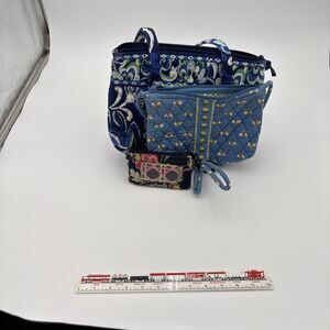 Vera Bradley three-piece lot of blue